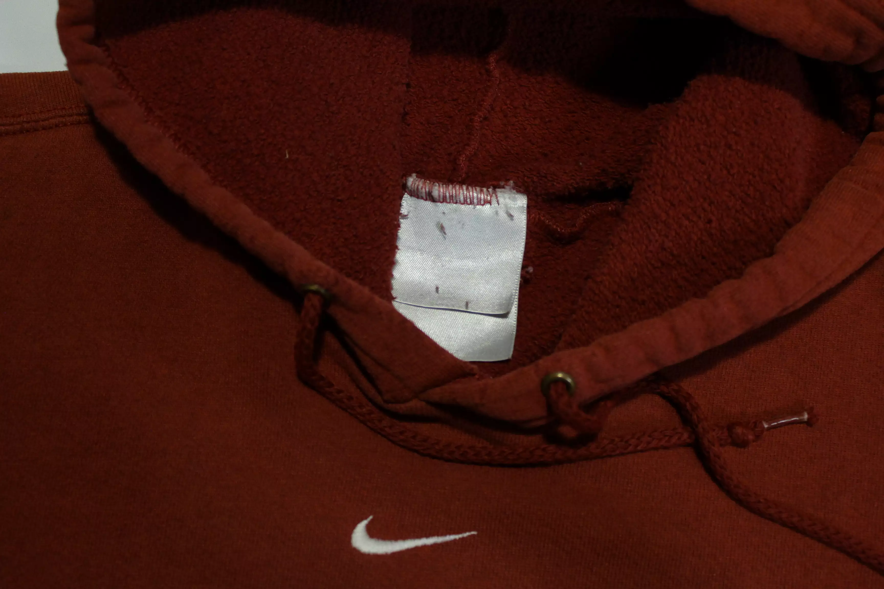 Nike Vintage 00's Y2K Center Swoosh Check Red Hoodie Sweatshirt Travis Scott Pullover