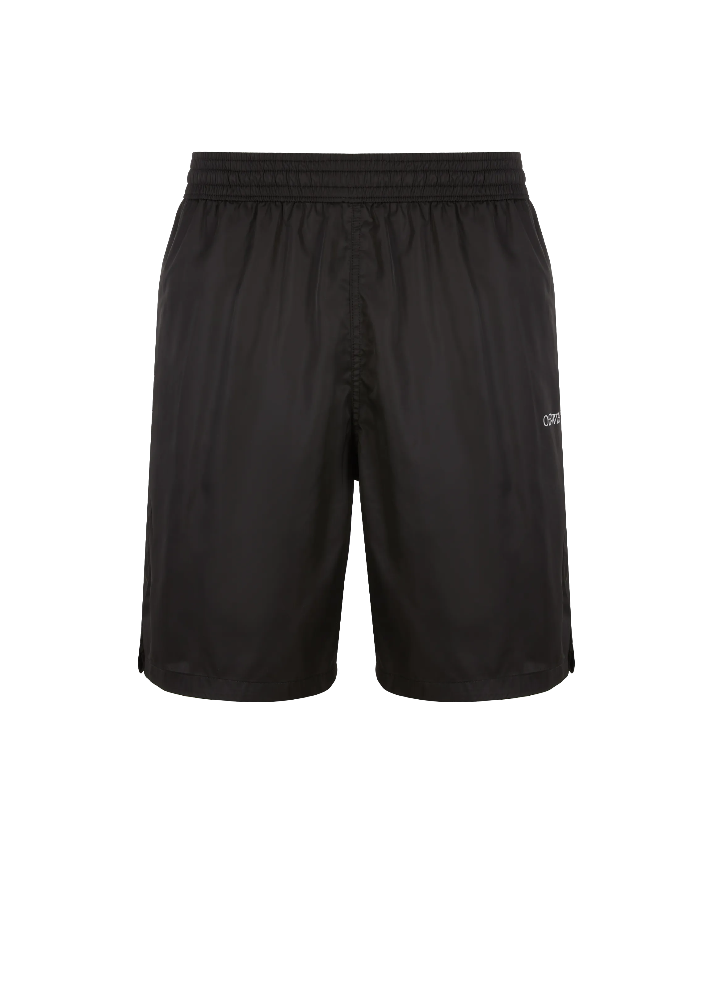 Off-white  Fitted Bermuda Shorts - Black