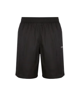 Off-white  Fitted Bermuda Shorts - Black