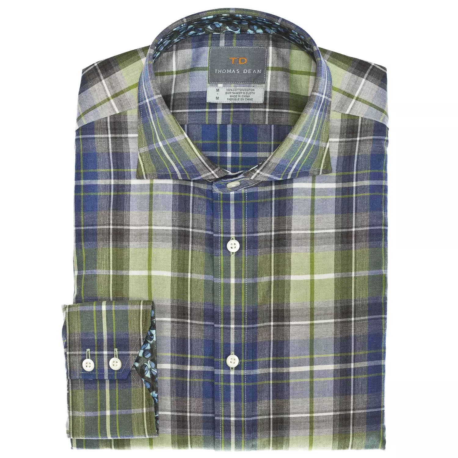 Pine Plaid Button Down Sport Shirt