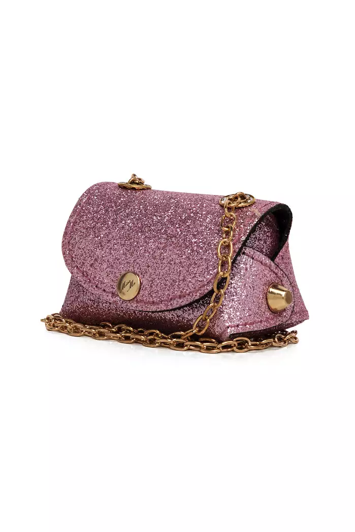 Pink Glitter Sling Bag