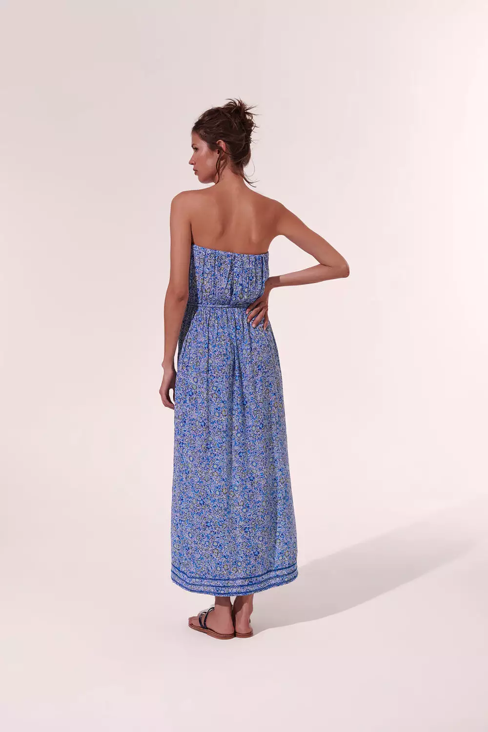 Poupette St Barth - Long Dress Mara - Blue Mayflower