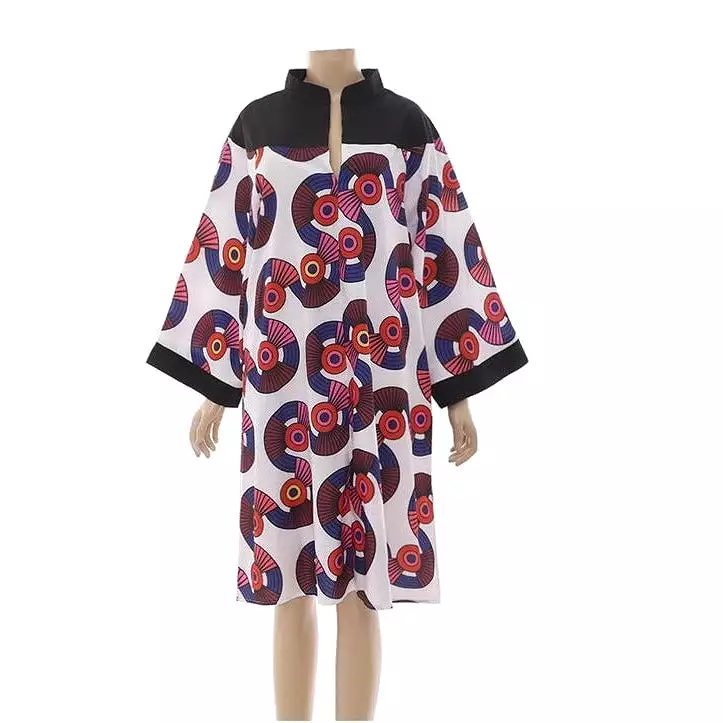 Print Bubble Plus-Size Dress