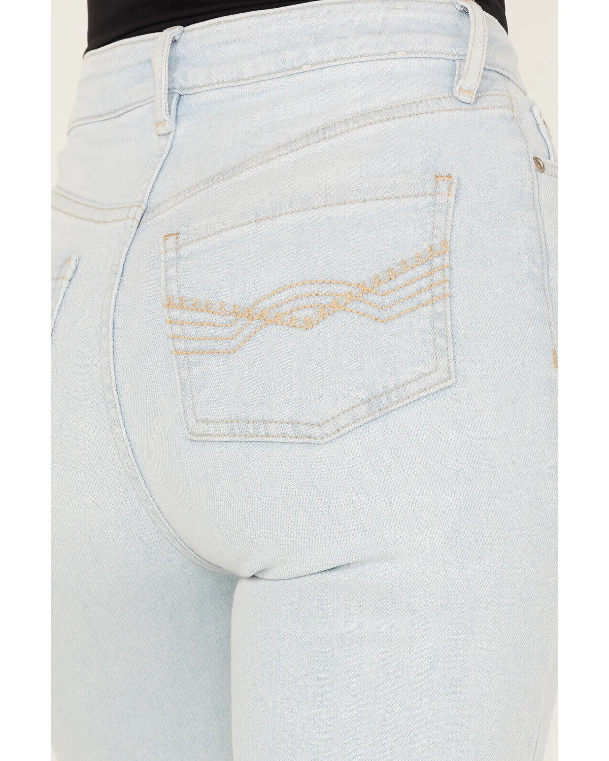 Product Name:  Idyllwind Women's Light Wash West Avenue High Risin Distressed Flare Jeans