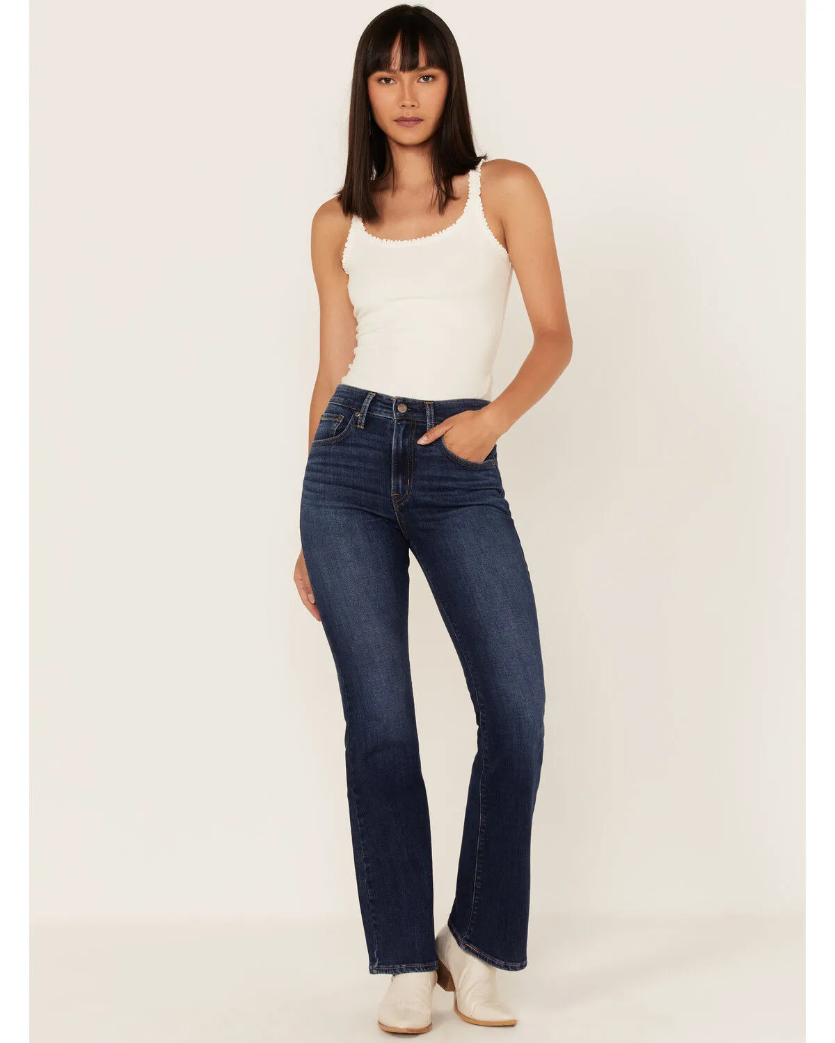 Product Name:  Levi's Women's 726 Dark Wash High-Rise Flare Jeans