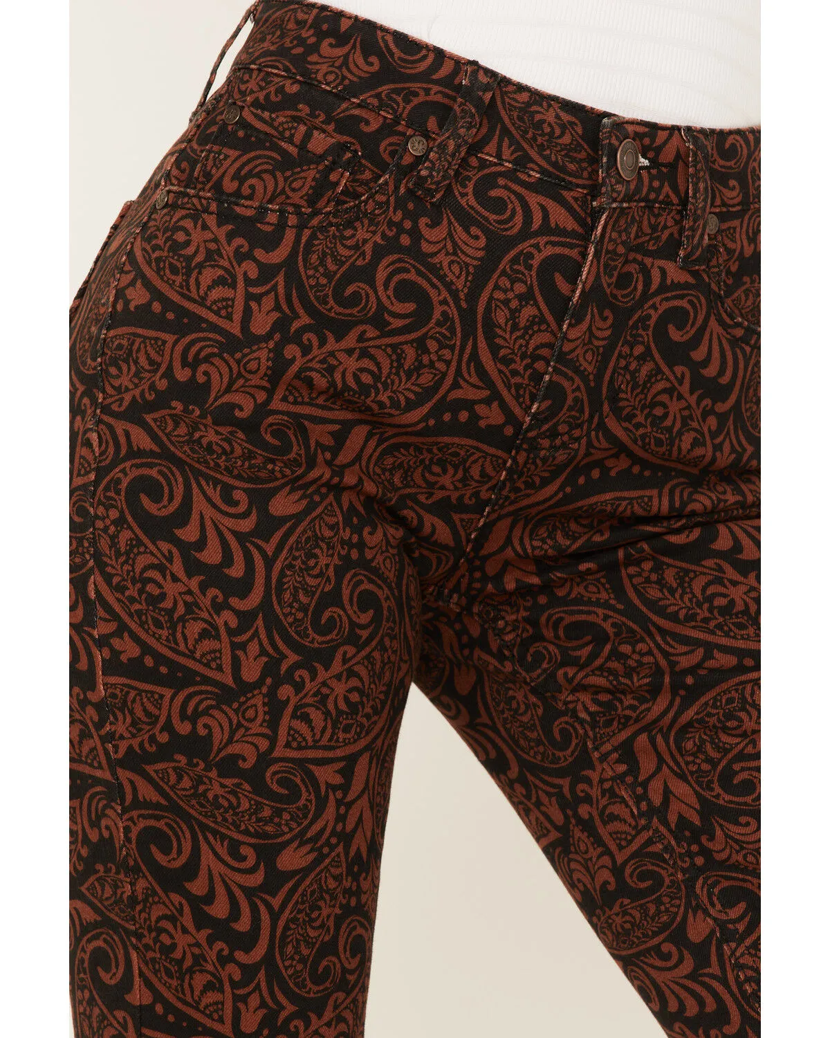 Product Name:  Shyanne Women's Paisley Print Super Flare Jeans