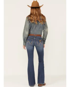 Product Name:  Wrangler Retro Women's Mae Flare Mid Rise Faith Denim Jeans