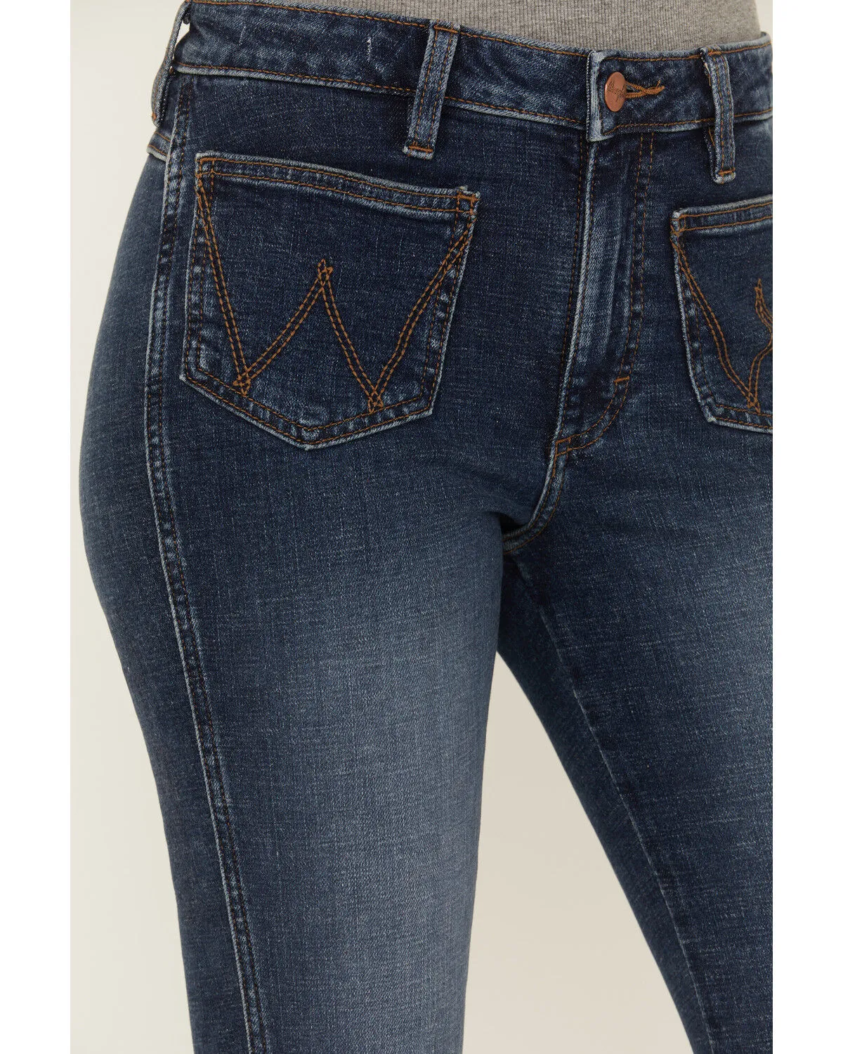 Product Name:  Wrangler Retro Women's Medium Wash High Rise Flare Patch Pocket Victoria Jeans