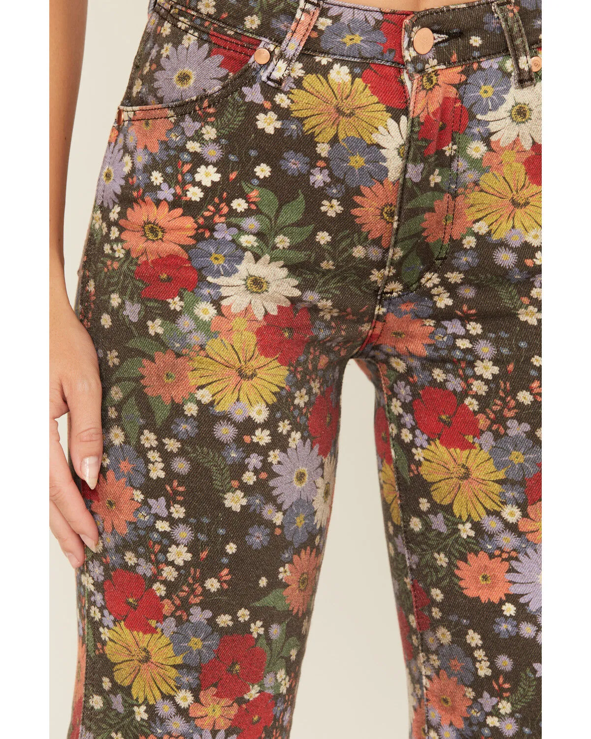 Product Name:  Wrangler Women's Bloom Print Wanderer Flare Jeans