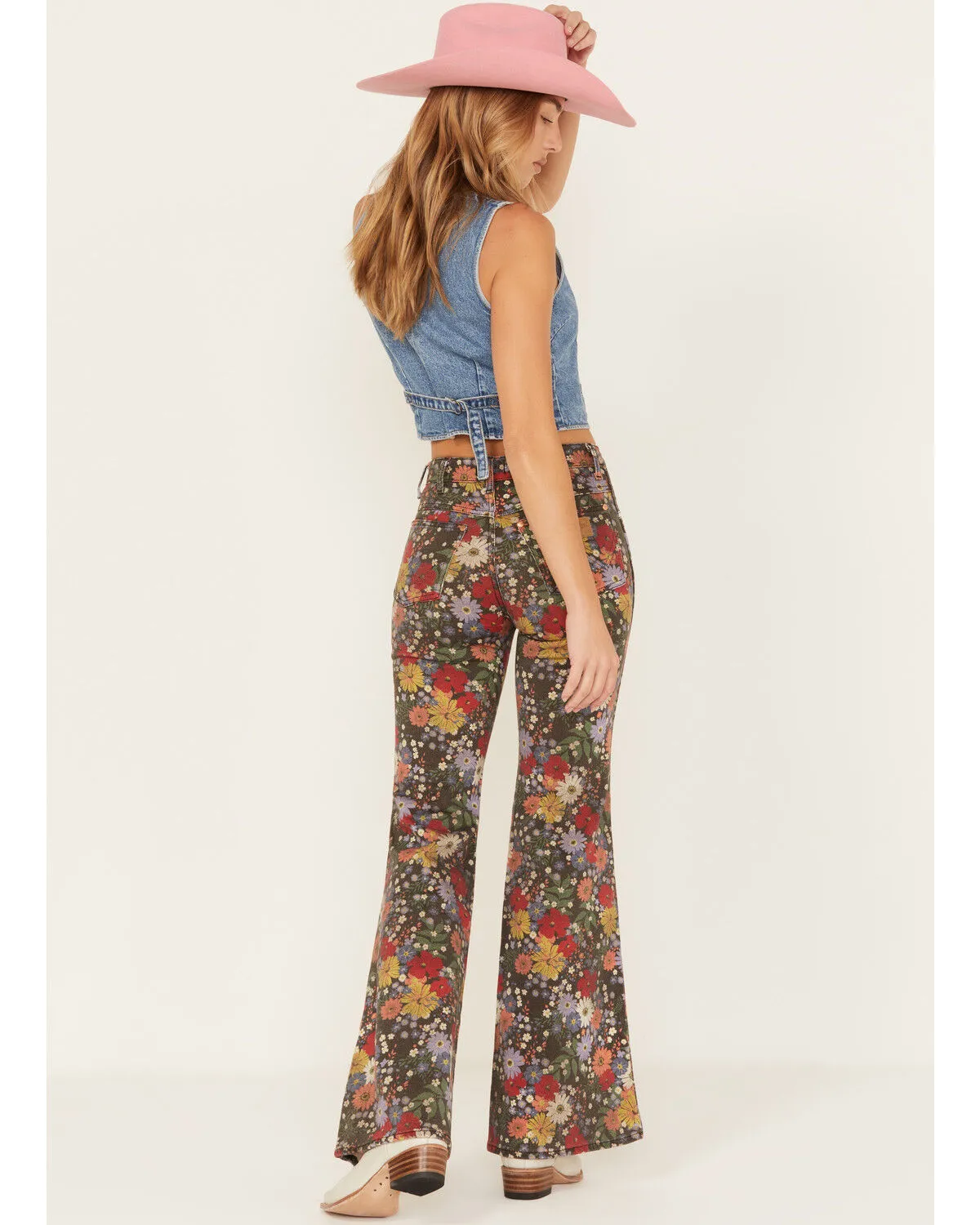 Product Name:  Wrangler Women's Bloom Print Wanderer Flare Jeans