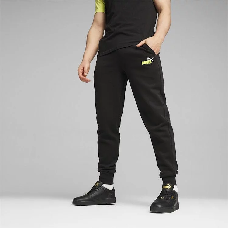 PUMA MENS ESSENTIAL 2 COLOUR LOGO PANT BLACK