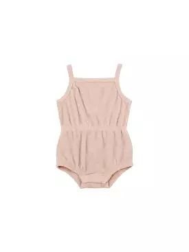 Quincy Mae - Blush Terry Cinch Romper