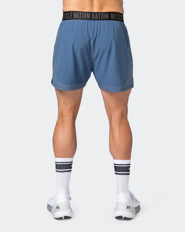 Reflective Training Shorts - Denim Blue