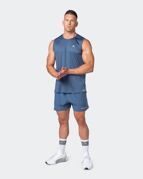 Reflective Training Shorts - Denim Blue