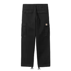 REGULAR CARGO PANT BLACK GARMENT DYED