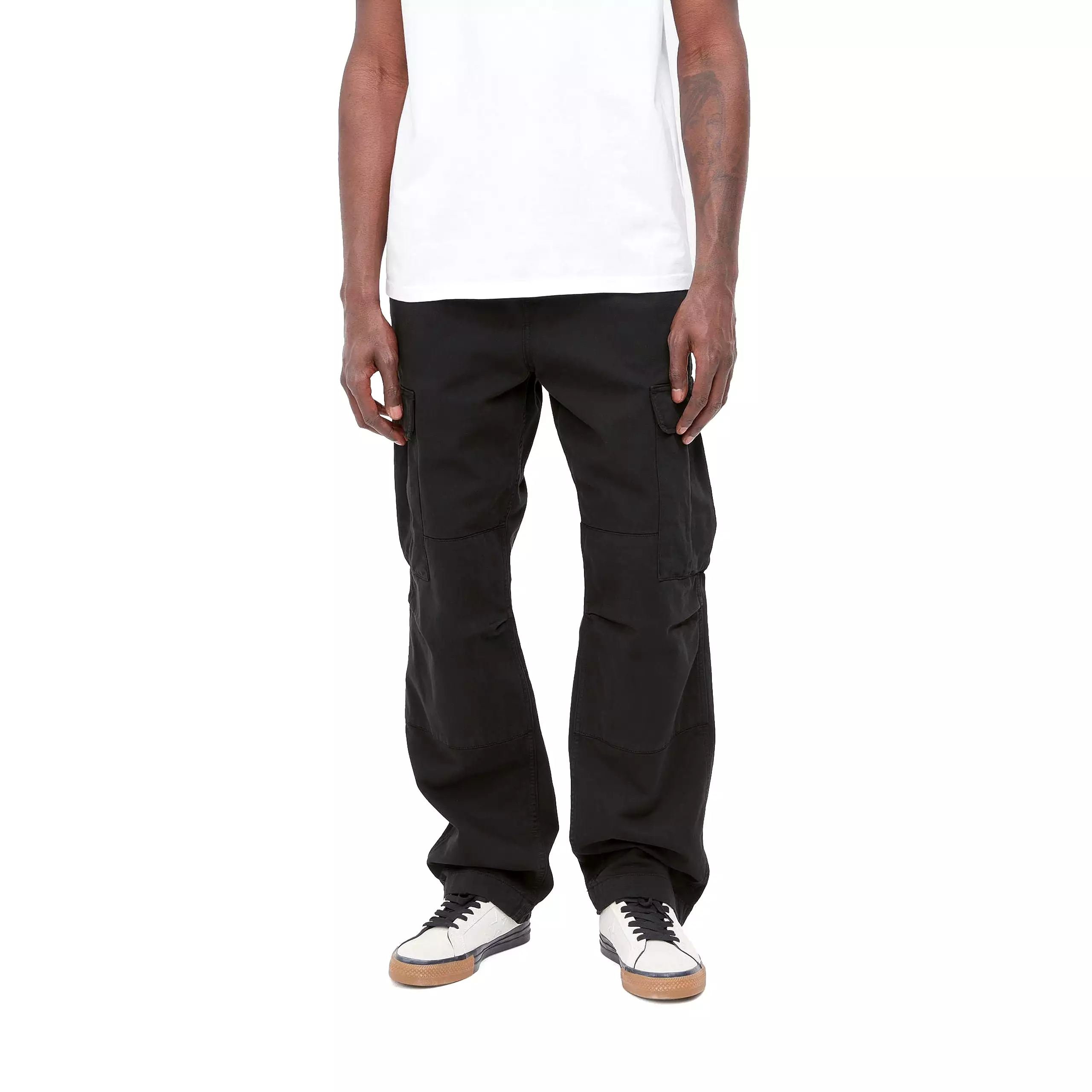 REGULAR CARGO PANT BLACK GARMENT DYED