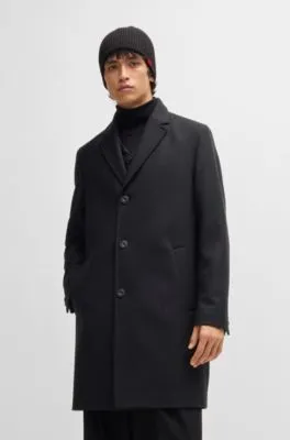 Regular-fit coat in a wool blend