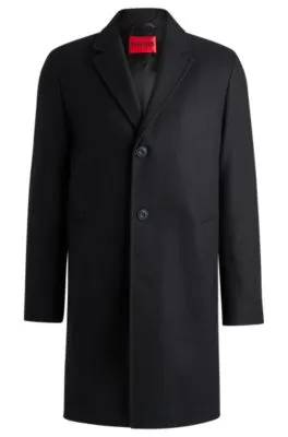 Regular-fit coat in a wool blend