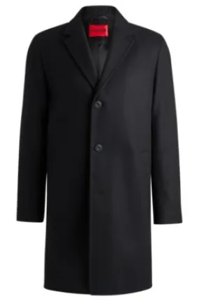 Regular-fit coat in a wool blend