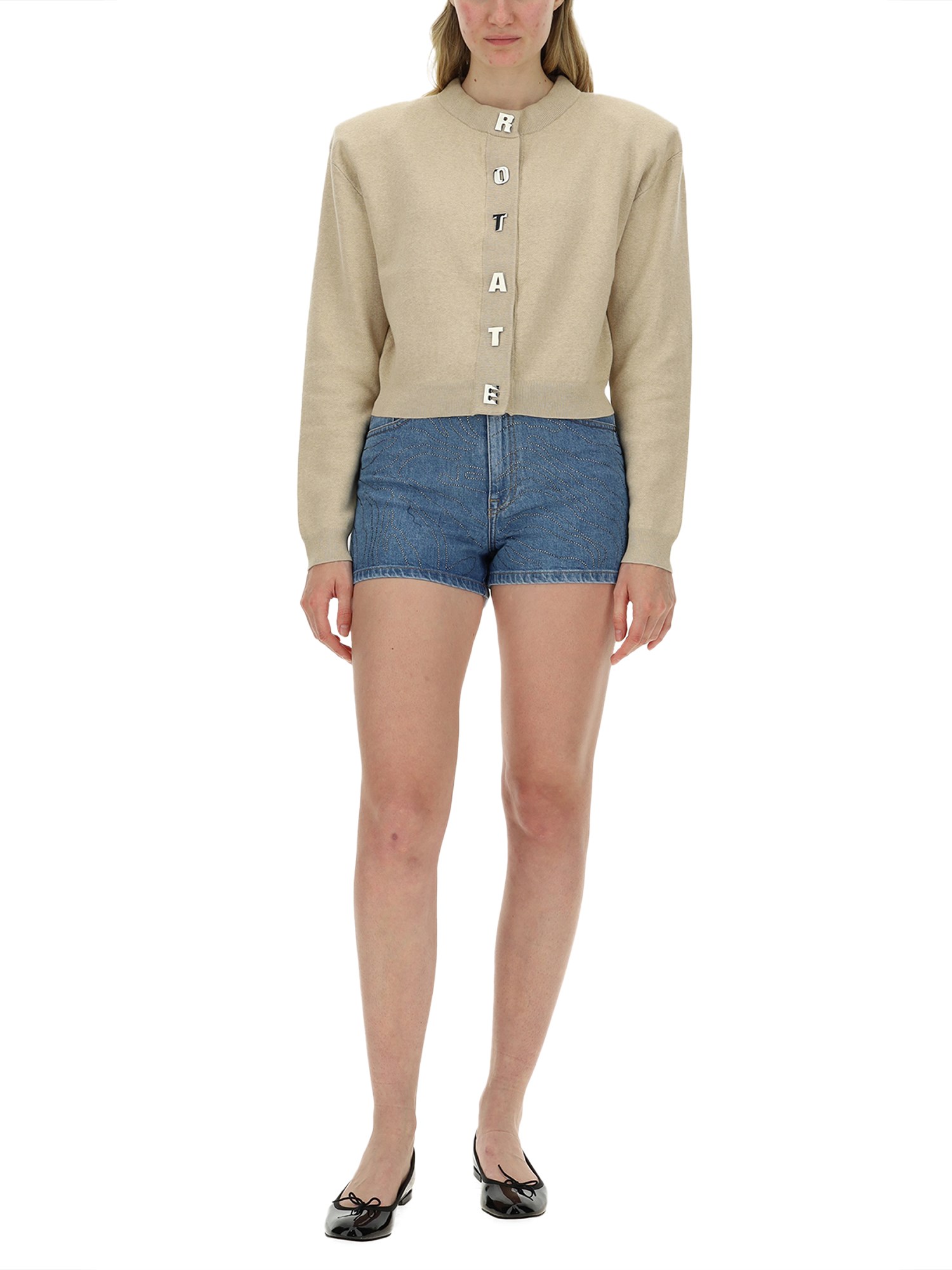 ROTATE BIRGER CHRISTENSEN    DENIM SHORTS