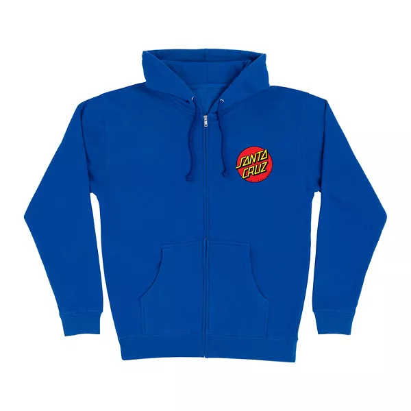 Santa Cruz Mens Classic Dot Zip Hoodie Sweatshirt - Royal