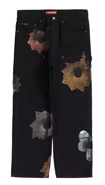 Supreme Nate Lowman Double Knee Painter Pant Black