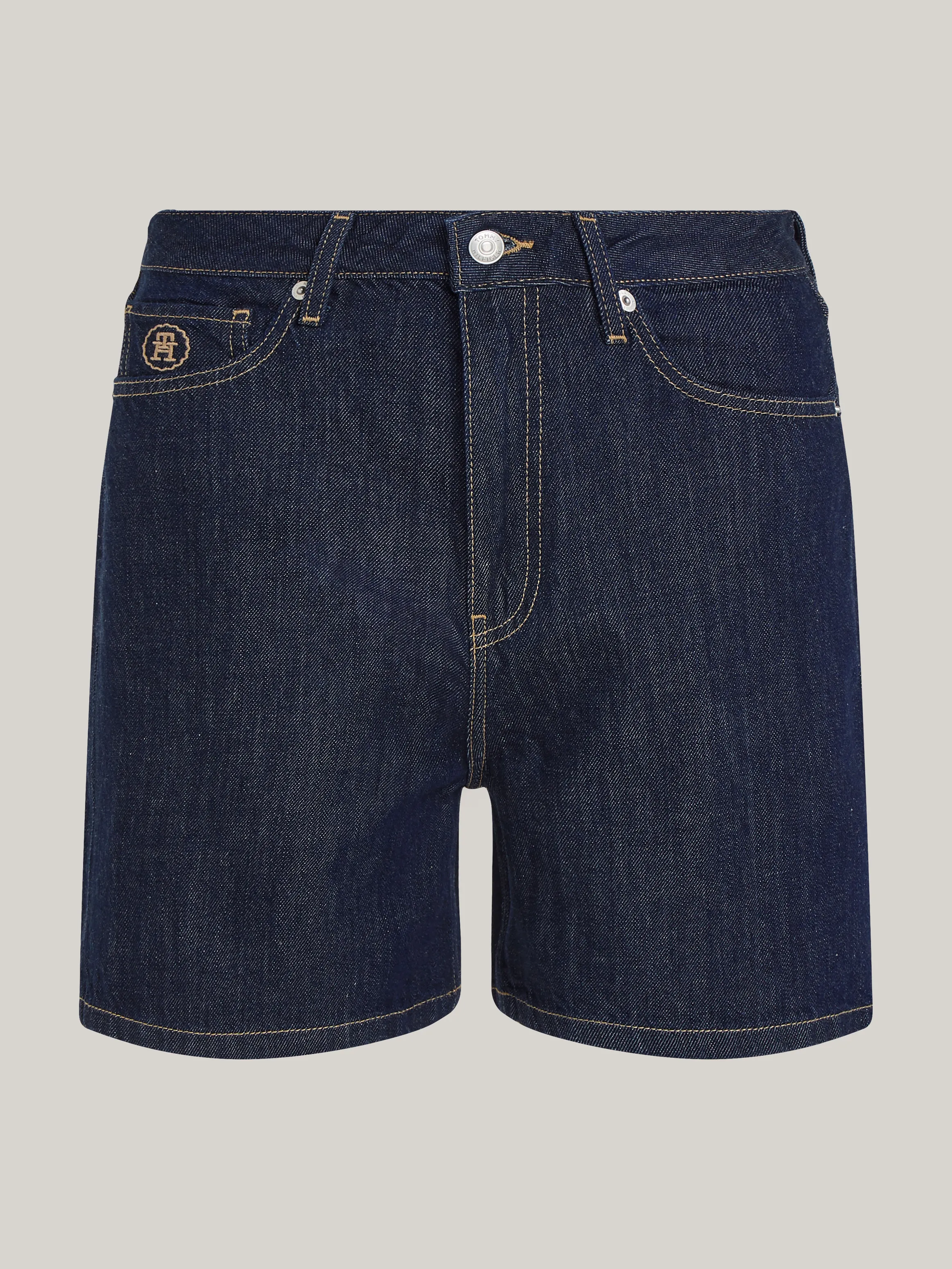 TH Monogram High Rise Fitted Straight Shorts | Shorts | Tommy Hilfiger