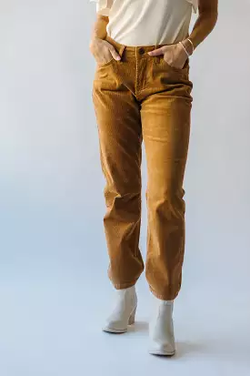 The Fridley Mid Rise Ankle Straight Jean in Camel