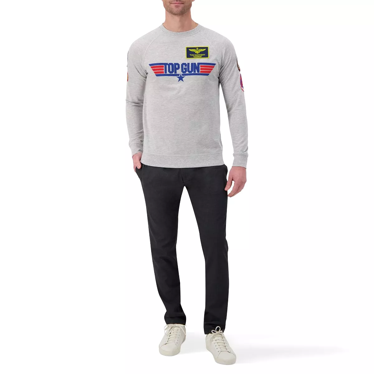 TOP GUN Unisex Logo Sweatshirt - GREY