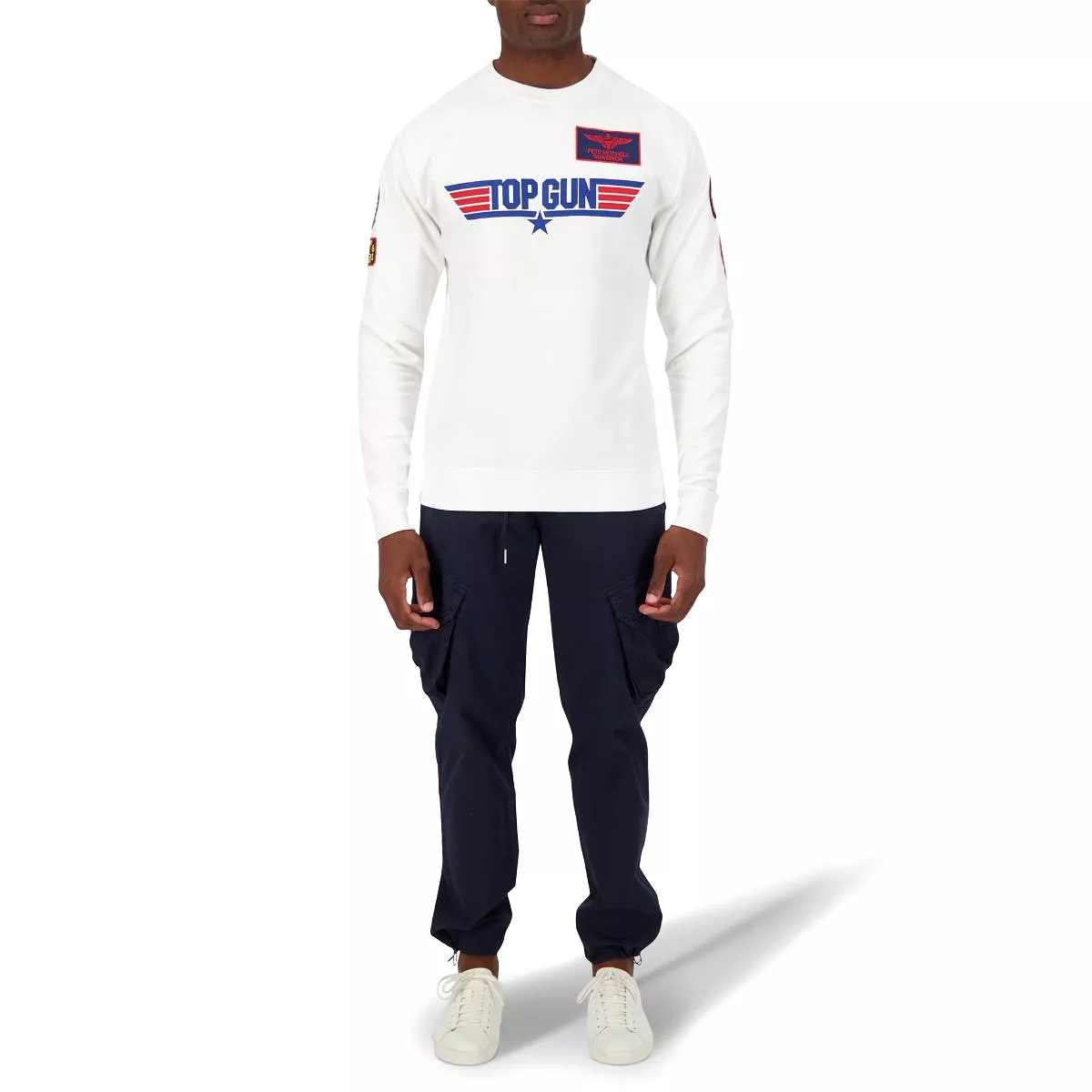 TOP GUN Unisex Logo Sweatshirt - WHITE