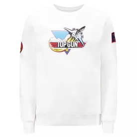 TOP GUN Unisex Retro Logo Sweatshirt - WHITE