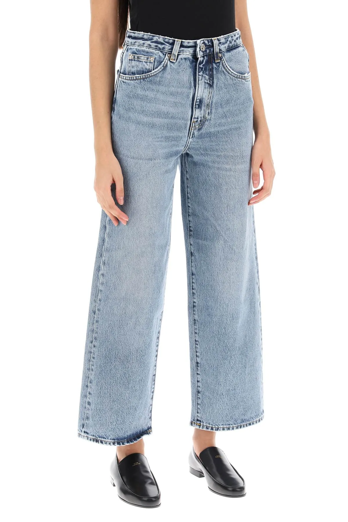 Toteme cropped flare jeans 222 230 741 32 WORN BLUE