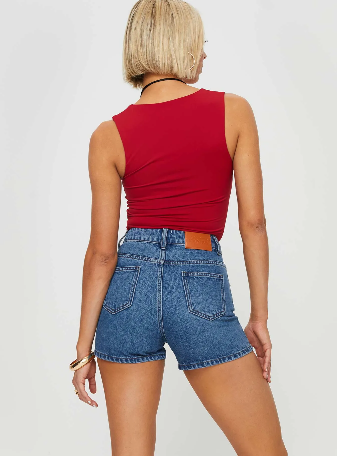 Tropicana Denim Shorts Mid Wash