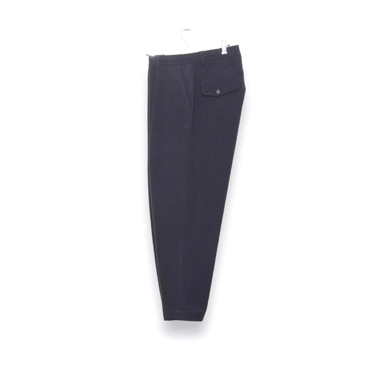 Universal Works Pleated Track Pant 29727 Wool Cot Seersucker navy