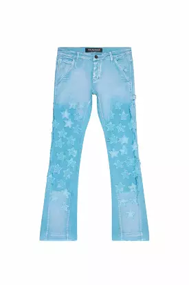 Valabasas V-STARS BLUE WASHED STACKED FLARE JEAN (BLUE WASHED)