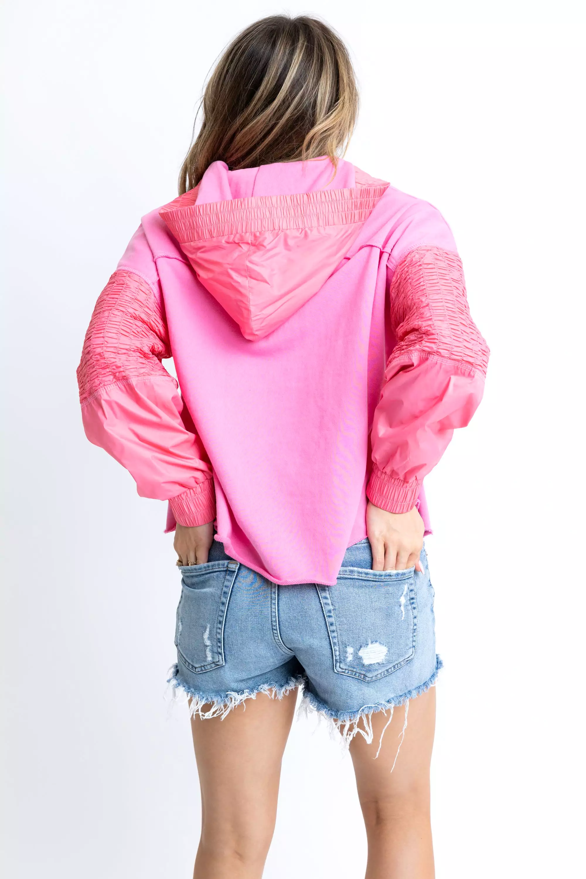 Vneck Knit Hoodie Sweatshirt