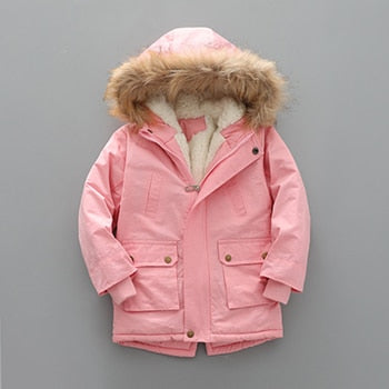 Windbreaker Fur Collar  Hooded Coats