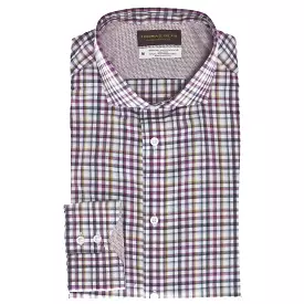 Wine Gingham Performance Sport Shirt