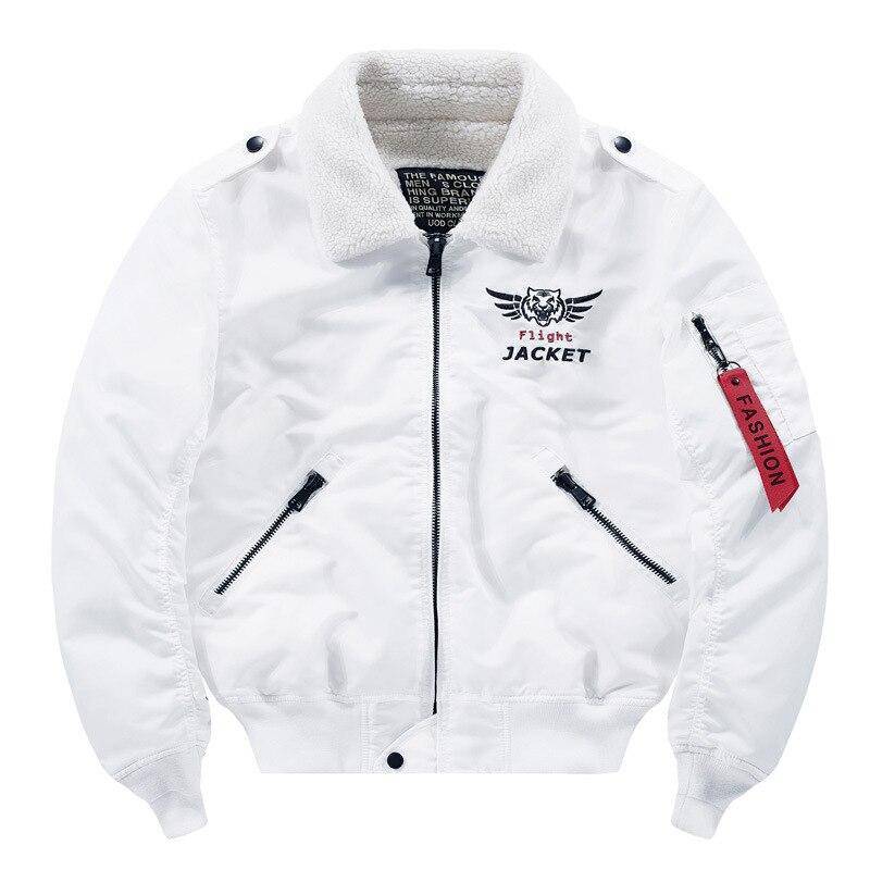 Winter Windbreaker Military Pilot Jacket Men Air Force Thick Multi-pocket Bomber Jacket