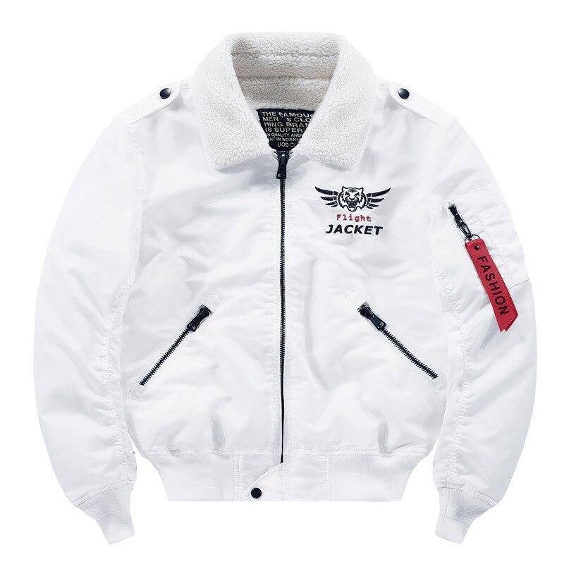 Winter Windbreaker Military Pilot Jacket Men Air Force Thick Multi-pocket Bomber Jacket