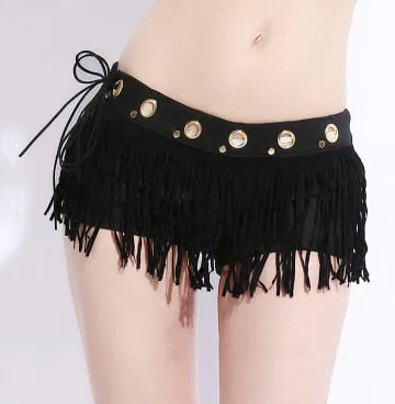 Women's Denim Solid Pattern Sexy Hole Tassel Low Waist Casual Shorts