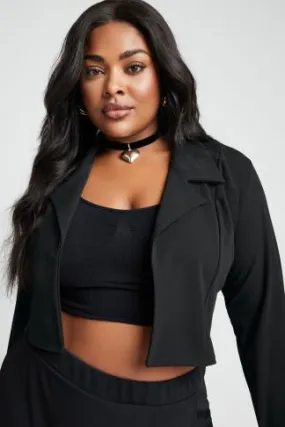 YOURS Curve Black Cropped Blazer