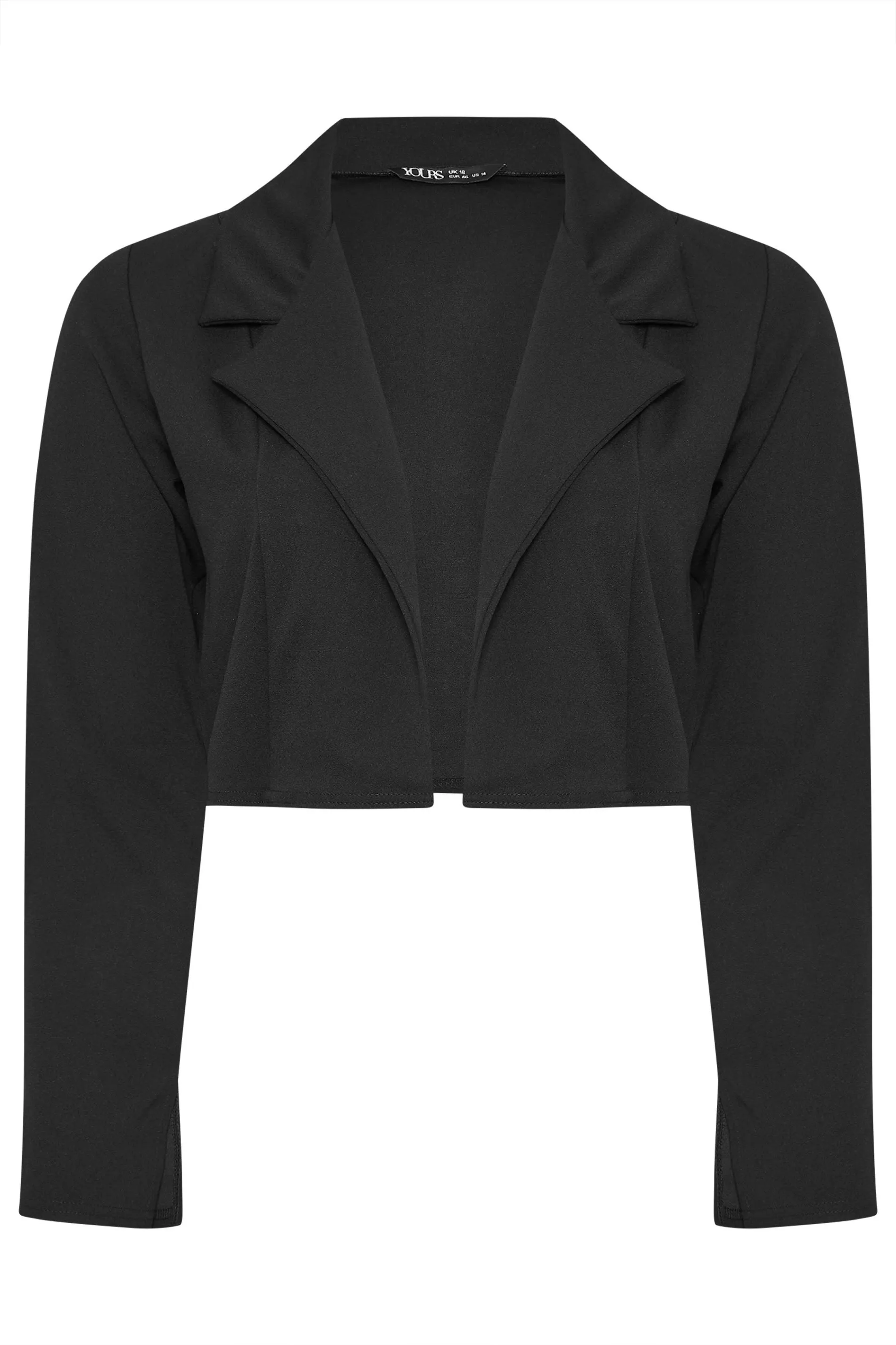 YOURS Curve Black Cropped Blazer